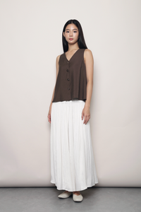 Windsor V2 Button Down Swing Top Brown