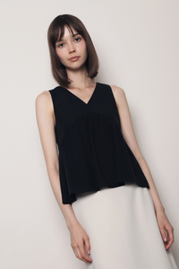With Love Sleeveless Blouse Black (Restock)