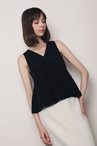 With Love Sleeveless Blouse Black (Restock)