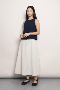 Business As Usual Midi Skirt Cream