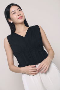 Ailee Tie Waist Top Black