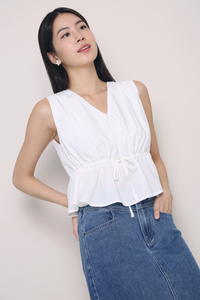 Ailee Tie Waist Top White