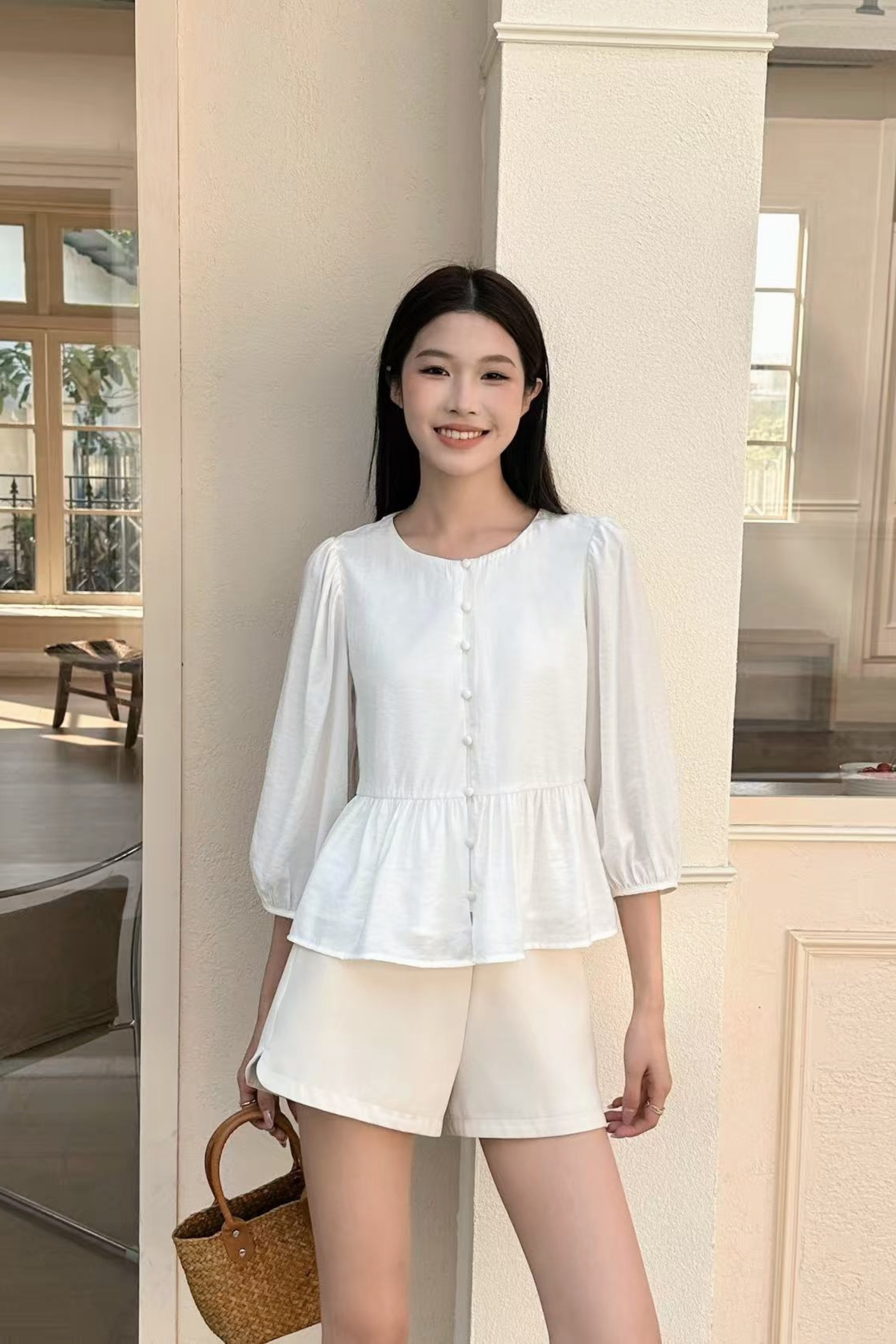 Aire Babydoll Top White (Restock II)