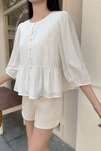 Aire Babydoll Top White (Restock II)
