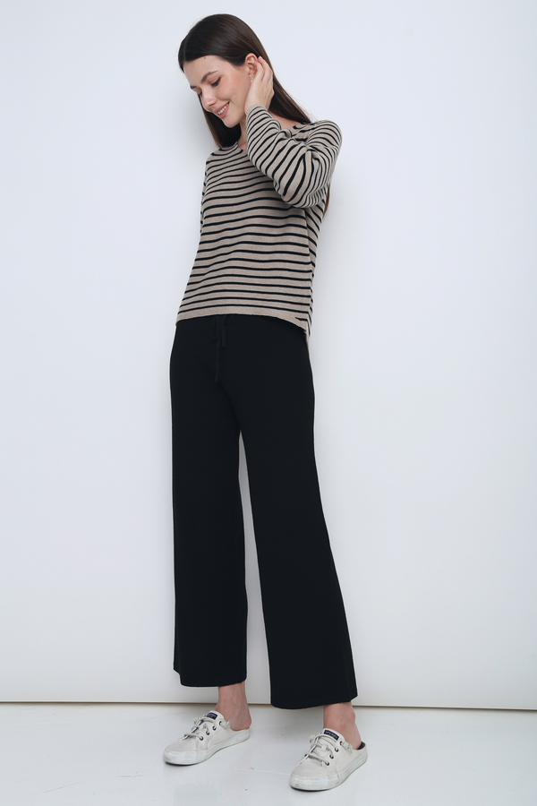 All In Knit Slacks Black