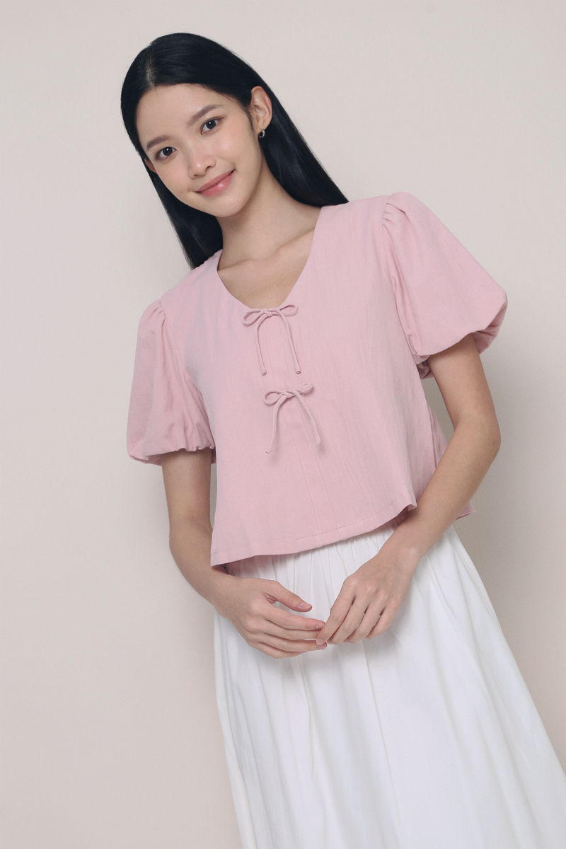 Ange Ribbon Blouse Pink