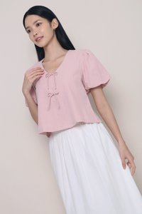 Ange Ribbon Blouse Pink