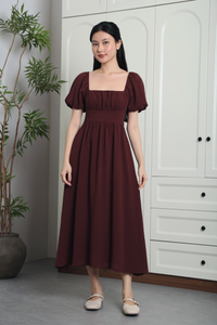Annelise Princess Core Midaxi Dress Burgundy