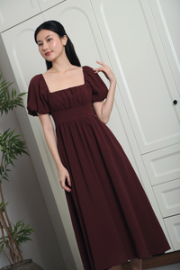 Annelise Princess Core Midaxi Dress Burgundy