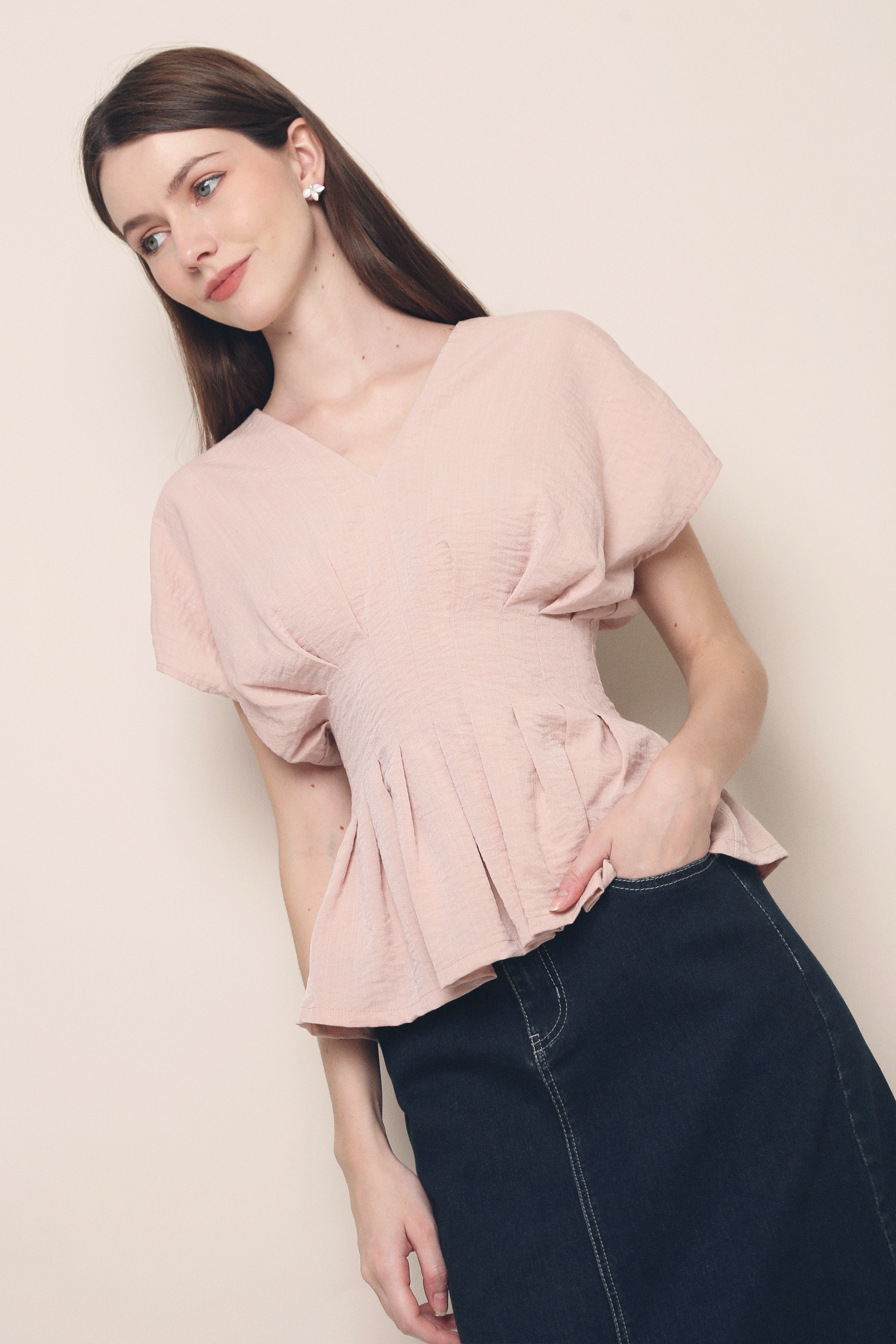 Anya Kimono Blouse Pink