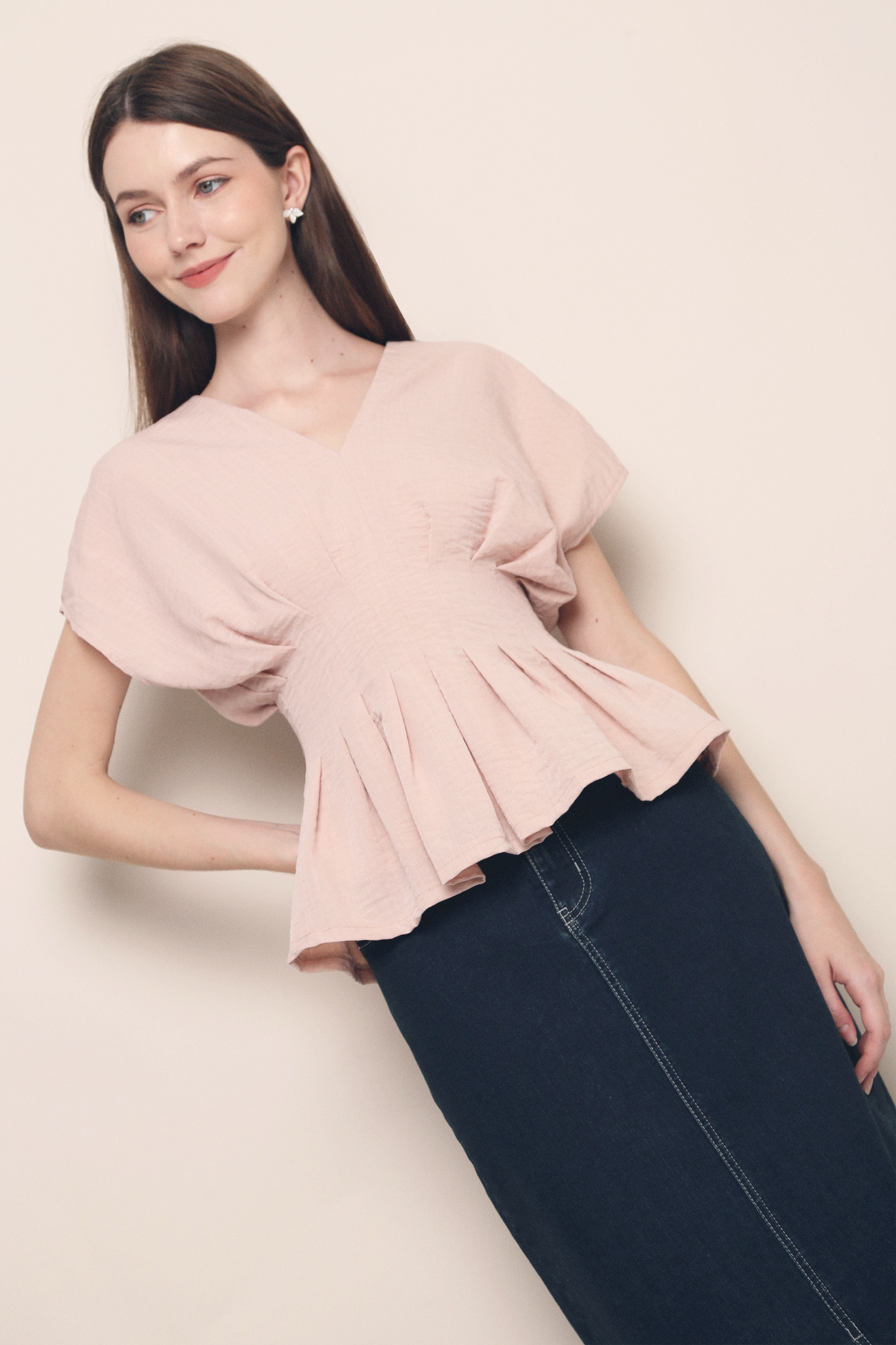 Anya Kimono Blouse Pink