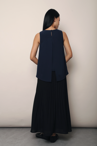Archie Drop Back Top Navy