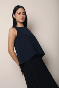 Archie Drop Back Top Navy