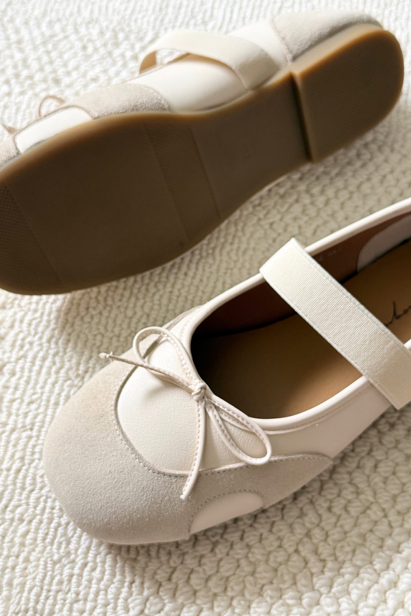 Astoria Ballet Leather Flats Ash Grey (Restock)