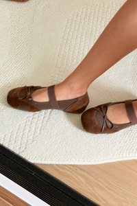 Astoria Ballet Leather Flats Brown (Backorder II)
