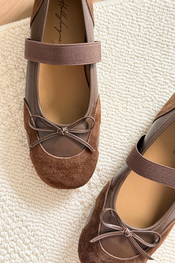 Astoria Ballet Leather Flats Brown (Restock)