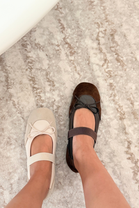 Astoria Ballet Leather Flats Brown (Backorder II)