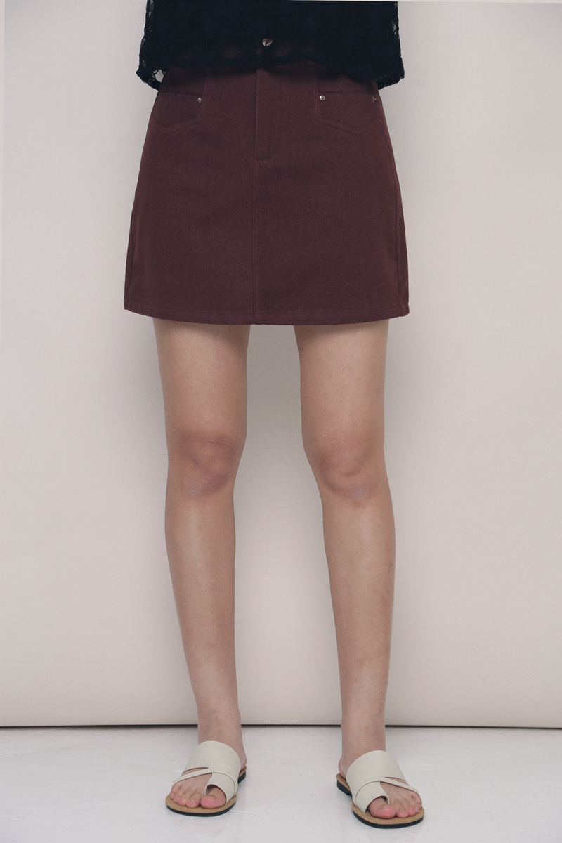 Astrid Pocket Skorts Burgundy