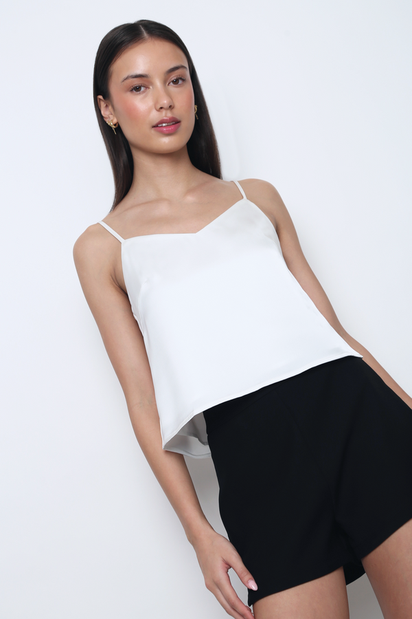 Aurea Pearl Sleeveless Top White (2-Piece)