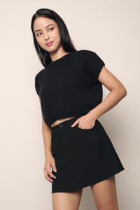 Bam Bam Cropped Knit Black (Restock)