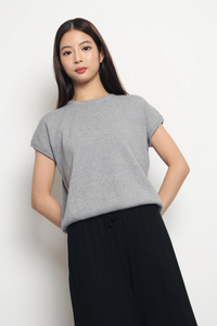 Bare Form Knit Blouse Grey (Restock)