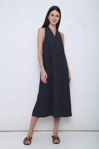 Bayside Knot Back Midi Dress Steel Grey