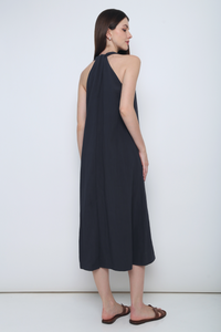 Bayside Knot Back Midi Dress Steel Grey