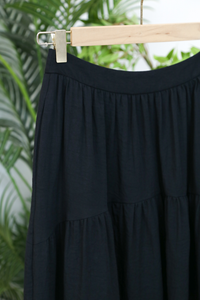 Belladonna Arc Pleat Midi Skirt Black (Backorder)
