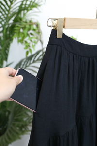 Belladonna Arc Pleat Midi Skirt Black (Backorder)