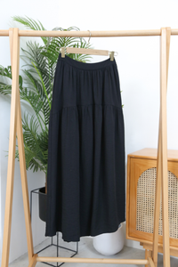 Belladonna Arc Pleat Midi Skirt Black (Backorder)