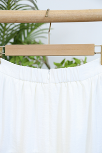 Belladonna Arc Pleat Midi Skirt White (Backorder)
