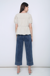Fab Pleat Blouse Oat