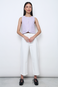 Bijou Tweed Sleeveless Vest Top Periwinkle