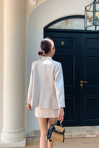 Boardroom Pocket Blazer Cream