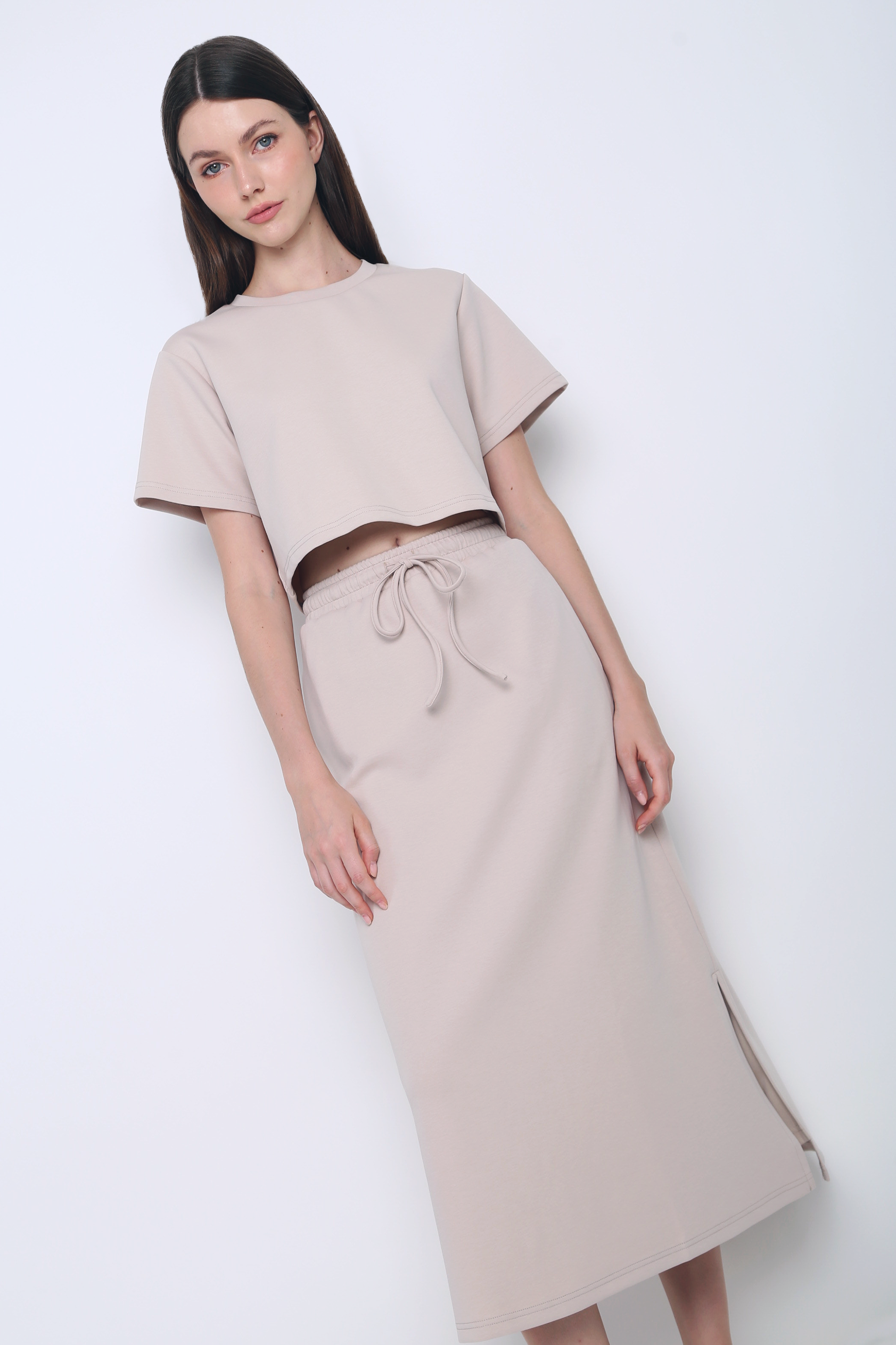 Bolin 2-Piece Sweater Skirt Set Oat (Restock)
