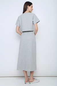 Bolin 2-Piece Sweater Skirt Set Grey