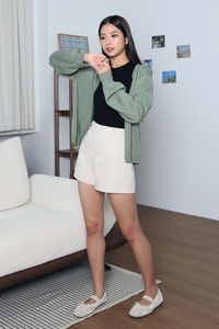 Capri V2 Cotton Denim Shorts Sand