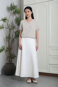 Charlie Button Down Knit Top Grey