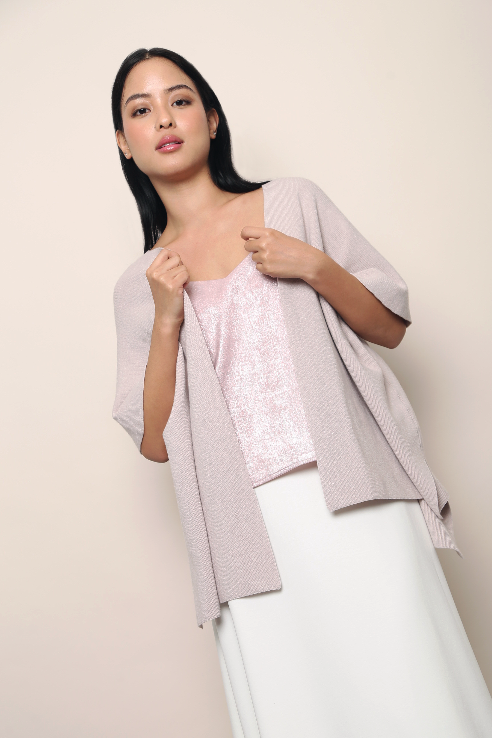 Chate V2 Drape Cardigan Greige (Backorder)