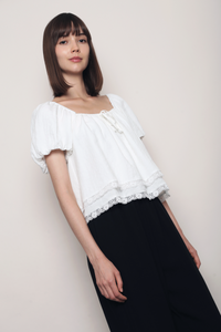 Cottage Crush Lace Top White