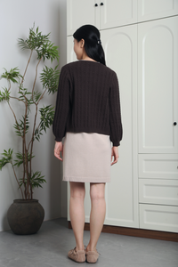 Cotton Tale Knit Cardigan Chestnut Brown