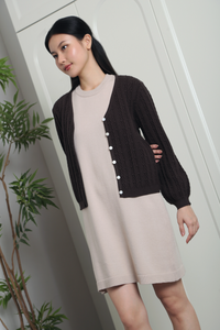 Cotton Tale Knit Cardigan Chestnut Brown