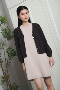 Cotton Tale Knit Cardigan Chestnut Brown