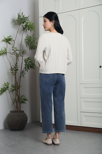Cotton Tale Knit Cardigan Cream