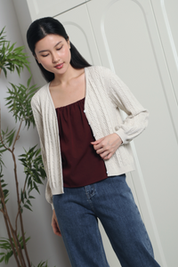 Cotton Tale Knit Cardigan Cream