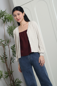 Cotton Tale Knit Cardigan Cream