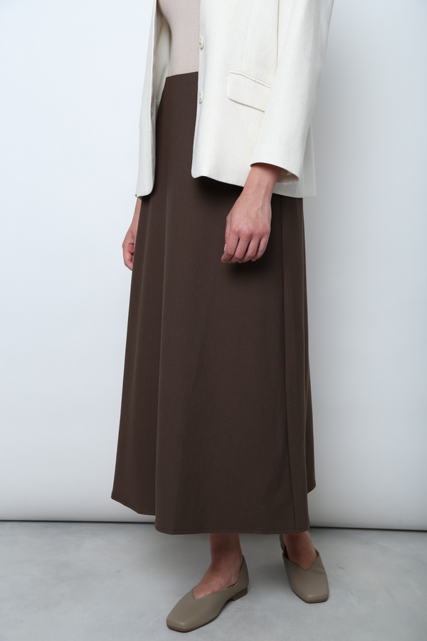 Court Midi Skirt Chestnut Brown