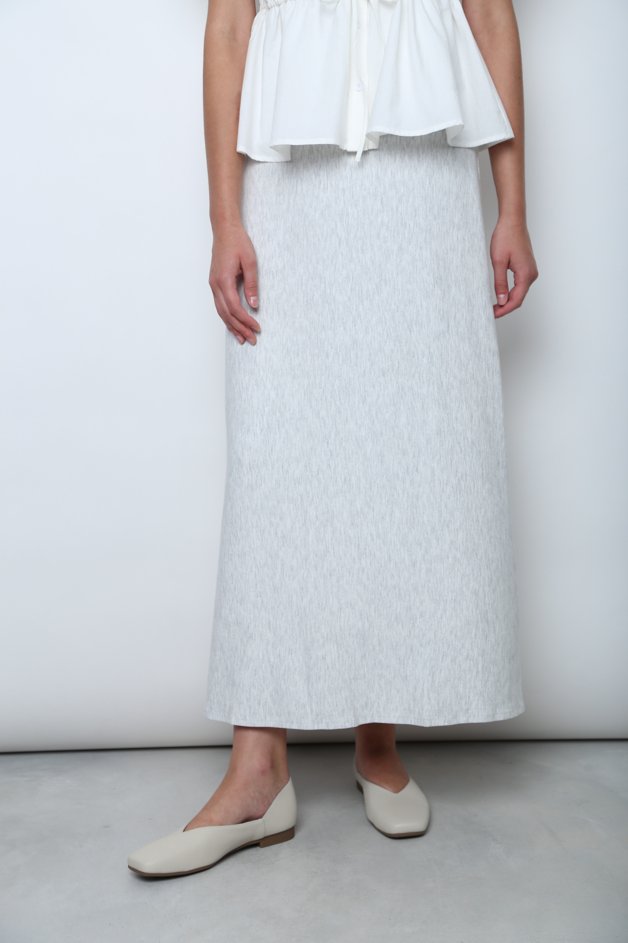 Court Midi Skirt Heather Grey