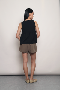 Cute As A Button Top Black