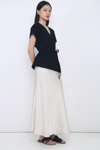 Dawn Kimono Wrap Blouse Black